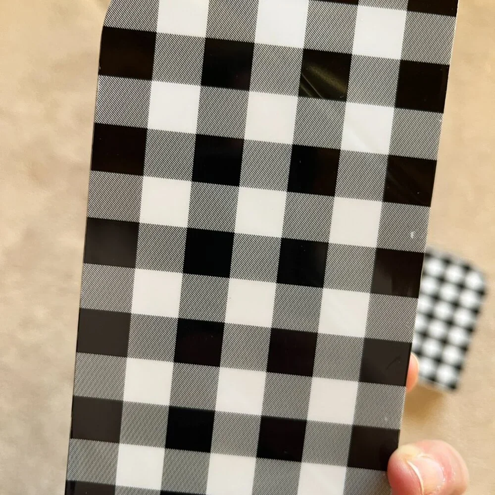 Checkered Black White Desktop Pen Pencil‎ Holder Set of 5 (NEW)
